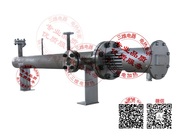 产品名称：残液反应进料电加热器
产品型号：SWDL-a-b/a为介质,b为功率大小
产品规格：0KW～10000KW/非标定制